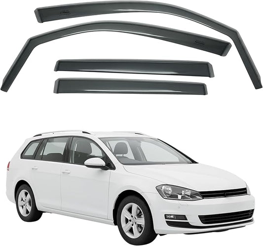 in-Channel Car Window Rain Guard Compatible with VW Golf7 Variant fit:2016-2019 4pcs, Taiwan Made Precise & Transparent Car Wind Deflectors No Water Leakage Visors