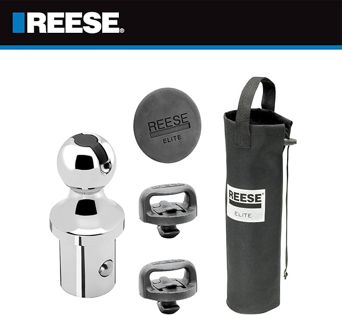 Reese Towpower 30137 Elite Series Gooseneck Hitch Head Accessory, Kit, Gooseneck Hitch Ball, Storage Bag, Safety Chains, Hole Cover