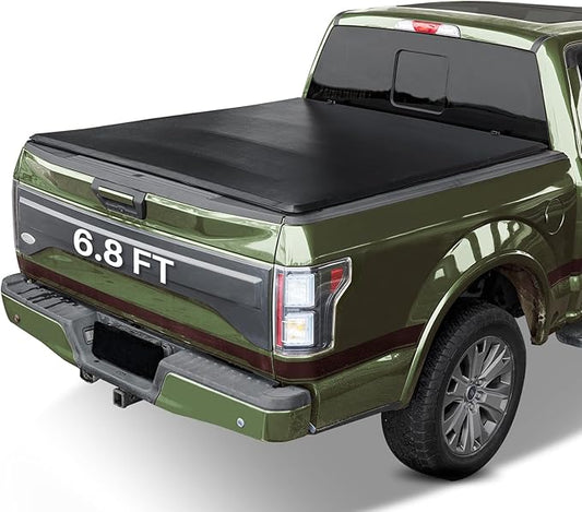 Perfit Liner 6.8 FT (82") Bed Soft Quad-Fold Tonneau Cover for 1999-2024 Ford F-250 F-350 F-450 Super Duty Styleside/Fleetside Truck Cargo Topper, Softtop, 4-Folding (NOT for Flareside/Stepside)