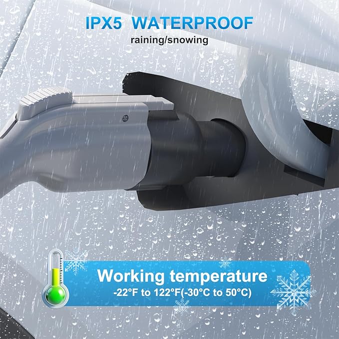 J1772 to Tesla Charger Adapter, Max 80A 280V Fast Charging for Model 3/Y/X/S with Safety Certified Charger Connecting Charging, SAE J1772 EV Adapter for Tesla Cars Only