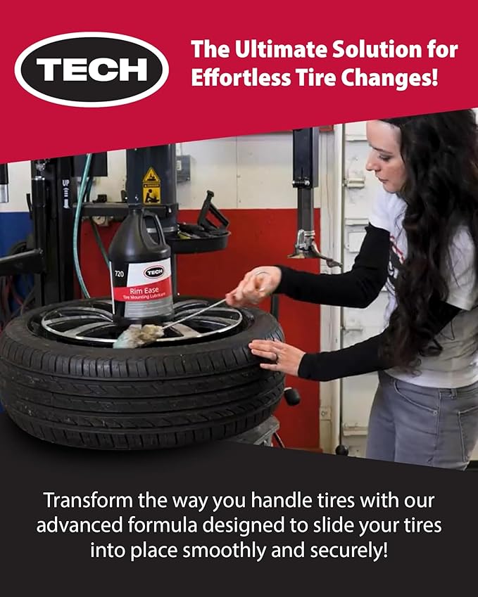 Rim Ease - Makes Mounting and Demounting Tires Fast and Easy, Petroleum and Silicone Free Formula Provides Excellent Lubricity, 1-Gallon