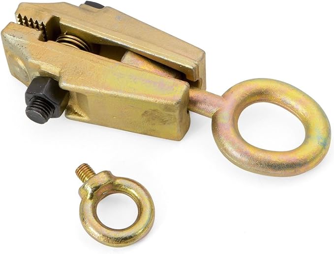 XtremepowerUS 5 Ton 2 Way Auto Body Clamp for Top & Straight Repair Tool Kit, Self-Tightening Frame Pull Clamp Grips