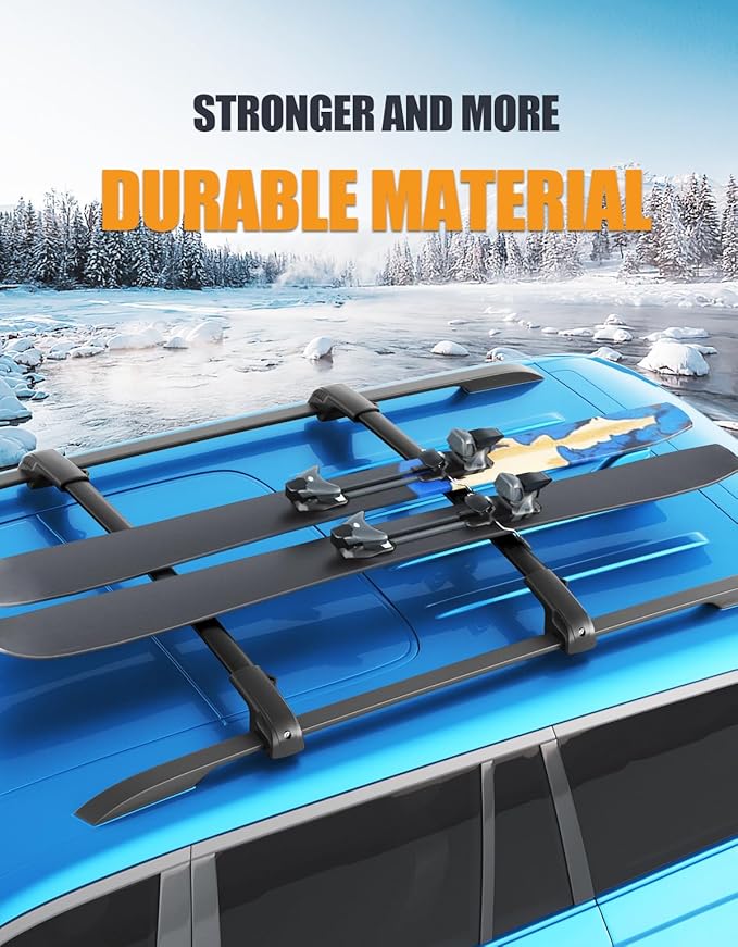 KINGGERI 300lbs Roof Rack Cross Bars Compatible with Ford Escape 2013-2019 with Raised Side Rails, Lockable Heavy Duty Aluminum Roof Rails Crossbars Luggage Kayak Canoe Snowboard Car SUV Accessories