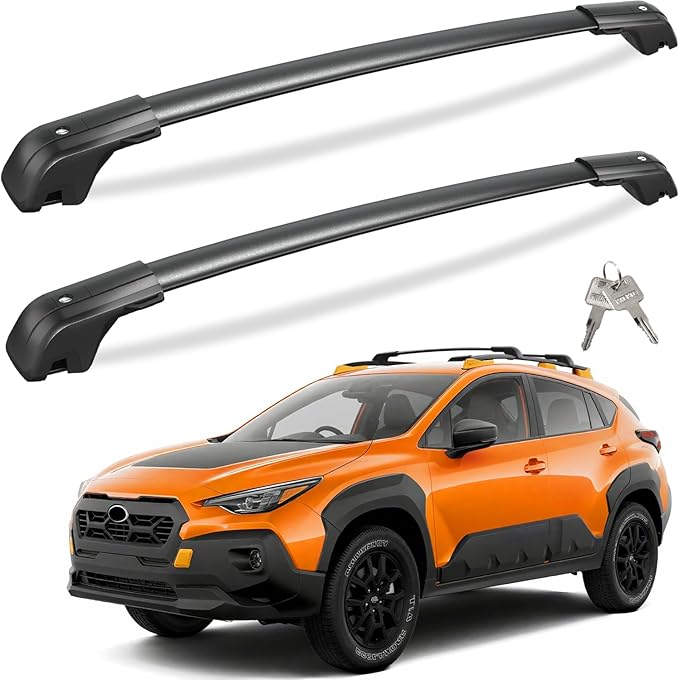 Tuyoung 330lbs Lockable Roof Rack Cross Bars Compatible with Subaru Crosstrek Wilderness 2024 2025 2026 with Side Rails,All Aluminum Heavy Duty Roof Crossbars Rooftop Luggage Racks Carrier Accessories