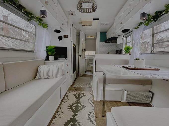 2-Pack RV LED Spot & Reading Light - Matt Black 12V Wall Fixture, 3000K Warm White Interior Light for Motorhome Camper Bedroom