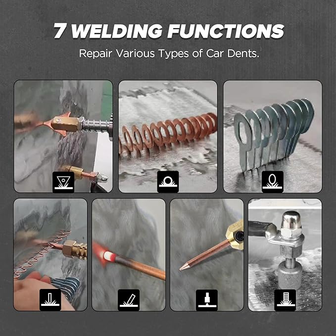 PLAYOCCAR Stud Welder Dent Repair Kit for Car,110V 3500W Spot Welder Dent Puller Machine with 7 Welding Modes.Switch Between Auto & Manual Modes