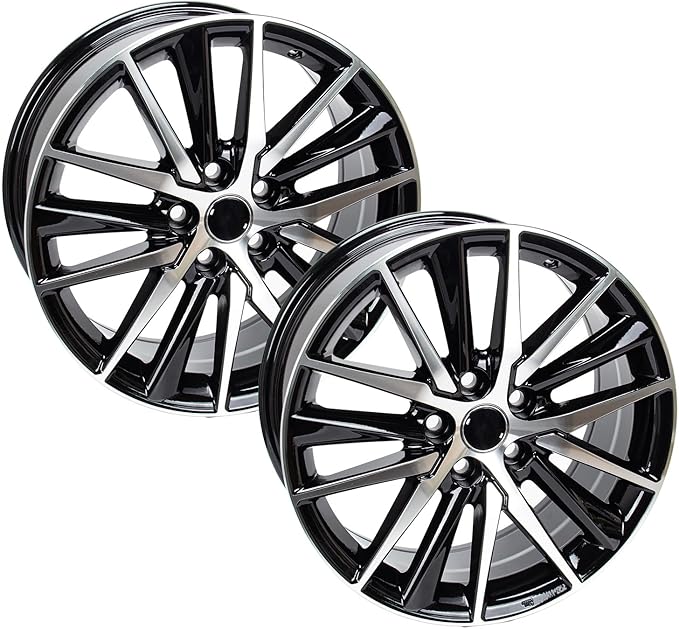New 18" x 8" Aluminum Alloy Replacement for OE Wheel Rim Compatible with Toyota Camry 2021 2022 2023 Black, Fits for Front or Rear Wheel 95093, 2 Sets