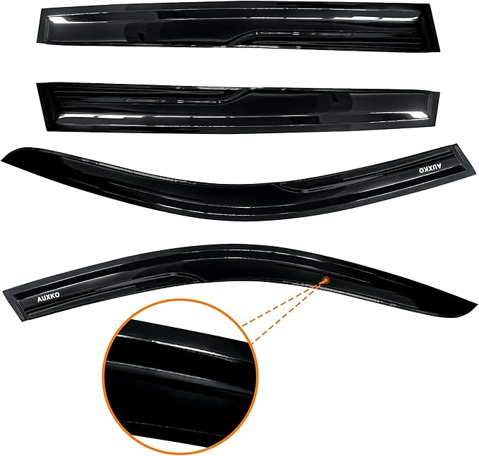 AUXKO Rain Guards for BMW X3 2018-2024 2025, 4Pcs Window Vent Visors Accessories - Tape-On Rain Guard Window Visor for BMW X3, Easy Install Car Side Window Wind Deflectors & Visors Smoke Black