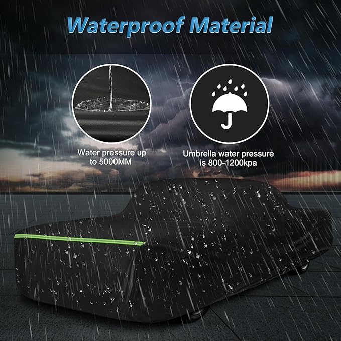 Waterproof Car Covers for Chevy Impala 2-Door/Bel Air/Biscayne 2/Sedan/Coupe 1958-1970,420D Oxford Cloth Sun Heat Protection Outdoor Covers Windproof Heavy Duty All Weather