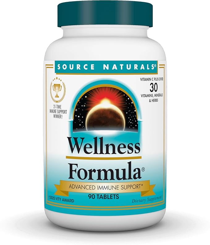 Source Naturals Wellness Formula Bio-Aligned Vitamins & Herbal Defense - Immune System Support Supplement & Immunity Booster* - 90 Count