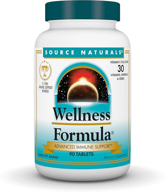Source Naturals Wellness Formula Bio-Aligned Vitamins & Herbal Defense - Immune System Support Supplement & Immunity Booster* - 90 Count
