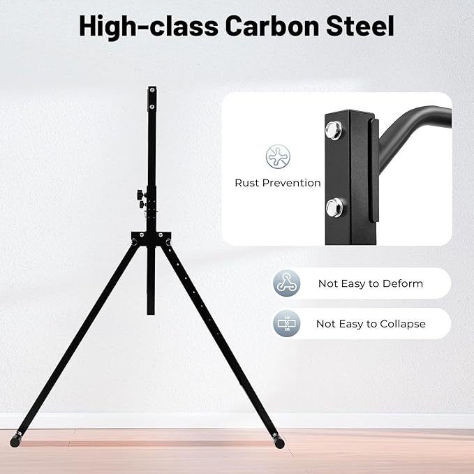 Triangular Pull Up Station,440lbs Load Capacity Adjustable Height Home Pull Up Bar,Foldable Power Tower Dip Station Pull Up Ba,Fitness Triangular Design Pullup Dip Station Rack