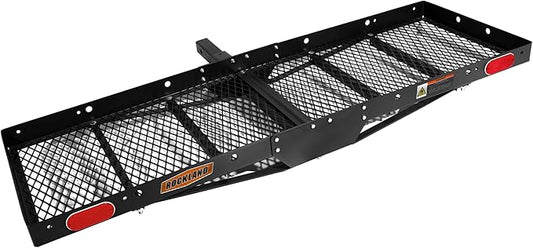 Rockland Steel Foldable Cargo Carrier with Reflectors, 750 LBS Capacity, 60" x 20" x 2.5", Hitch Mount for 2" Receivers, Compatible with Class III & IV, Folding Tray Hitch Basket for Cars SUVS Vans