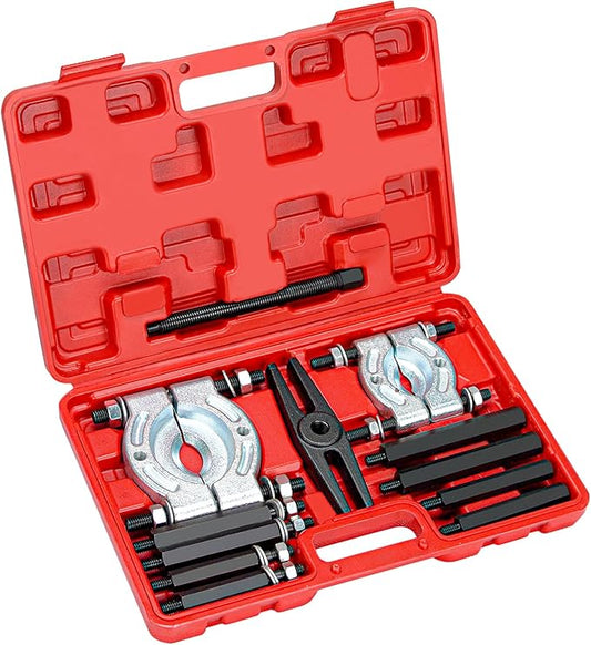 12pcs Bearing Separator Puller Set, 5-ton Capacity Heavy Duty Flywheel Separator Tool with 2" and 3" Jaws, Wheel Hub Axle Puller Set, Gear Puller, Storage Case Included