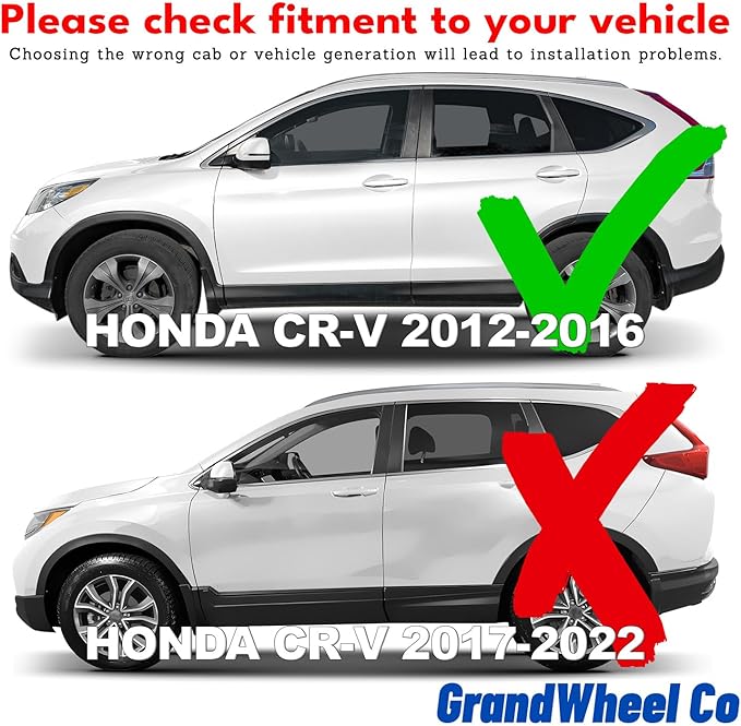 Window Deflectors Smoke Tinted in-Channel Side Window Vent Visor Deflectors Rain Guards Compatible with CR-V 2012-2016 - 4pcs. GW0209