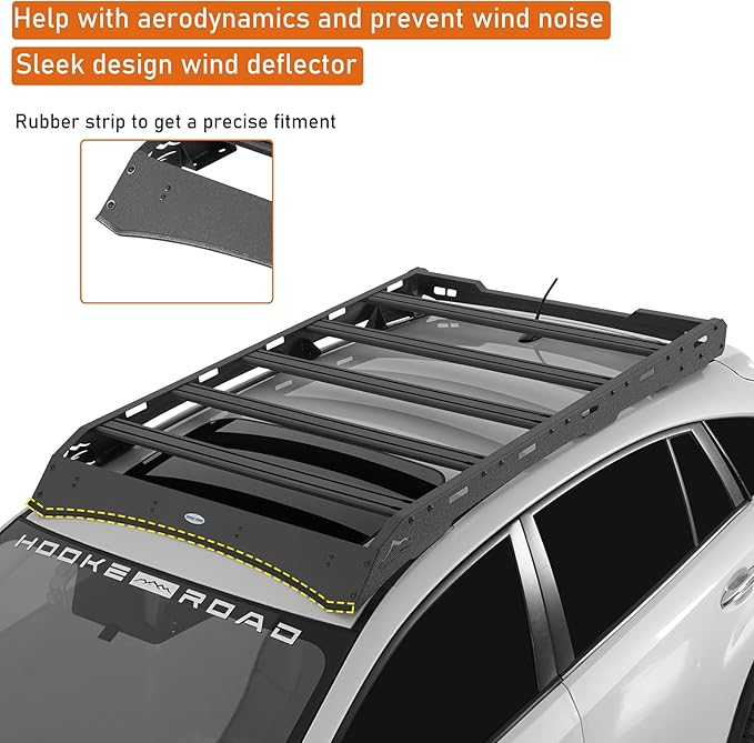 Hooke Road Crosstrek Roof Rack Aluminum Cross Bars for 2013-2017 Subaru XV Crosstrek, 330 LBS Load Capacity Rooftop Cargo Basket, Luggage Carrier Rails for Overlanding Trip Gear