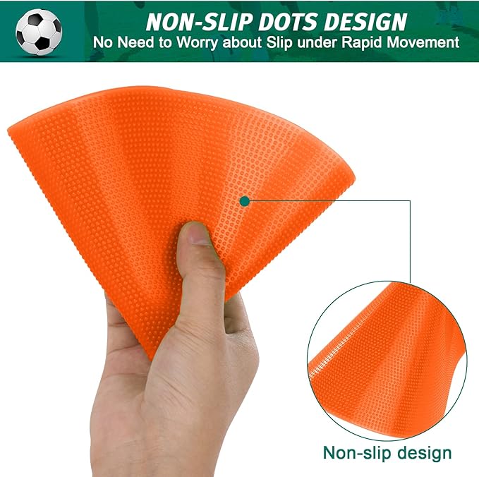 Spot Markers Rubber Floor Dots 9inch Non Slip Agility Dots Flat Cones for Kids Sports Soccer Basketball Training, Gym Training, Preschool Kindergarten Classroom