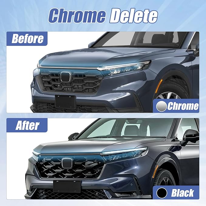 Front Grill Black Trim for Honda CRV 2023-2026 Grille Chrome Delete