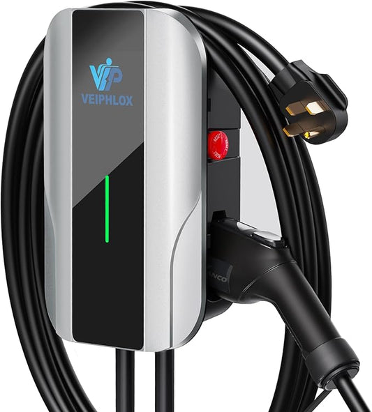 Level 2 EV Charger 40 Amp, EV Chargers for Home 240V, Electric Car Charger 9.6kW, Outdoor/Indoor Electric Vehicle Fast Charging Stations, EVSE with NEMA 14-50 Plug, 25ft Cable, J1772