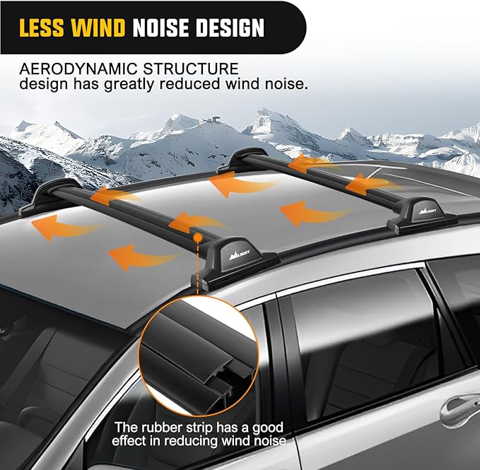 Nilight Roof Rack Cross Bars Fit for Honda CRV 2007 2008 2009 2010 2011 with Fixed Point, Adjustable Aluminum Car Crossbars with Rubber Pad for Cargo Carrier Luggage Bike Kayak Rooftop Tent Snowboard