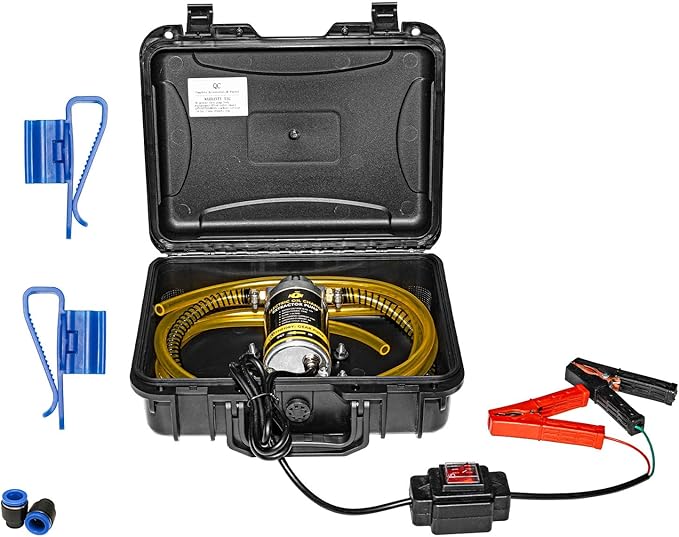 MILADO 12V 100W Oil Change Extractor Pump, Electric Engine Oil Pump, Portable Fluid Transfer Pump for Engine/Transmission/Gear Oil, Suitable for Boat, Car, Truck, Motorcycle, Lawnmower