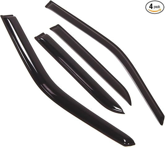 TuningPros Outside Mount Window Vent Visors Rain Guards Compatible with Honda Passport 1998-2002 | Side Window Wind Deflectors Rain Shields | Smoke Tinted, 4 Pcs Set, DGWV-239