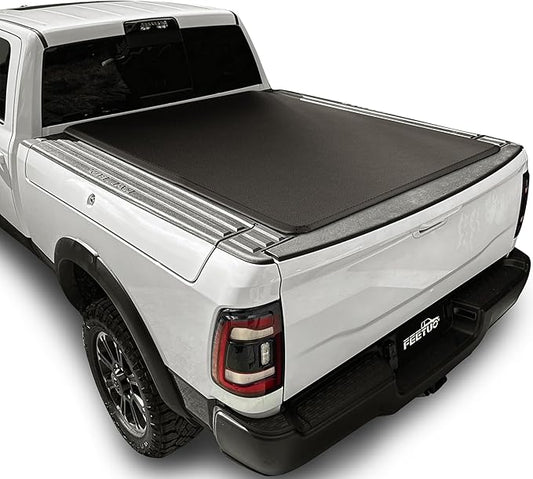 Soft Roll-Up Tonneau Cover Truck Bed Waterproof Dustproof Compatible with 2009-2025 Ram 1500 5.7FT/67.4inch with RamBox Fleetside