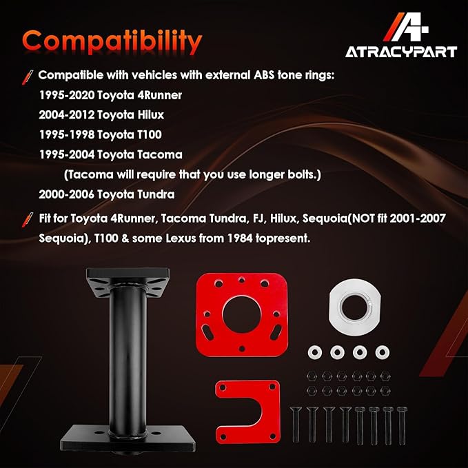 ATRACYPART Rear Axle Bearing Puller & Installer, ABS Tone Ring Tool Kit, Wheel Bearing Removal Tool, Compatible with 1995-2020 Pick-up/Trucks 4Runner Hilux T100 Tacoma Tundra