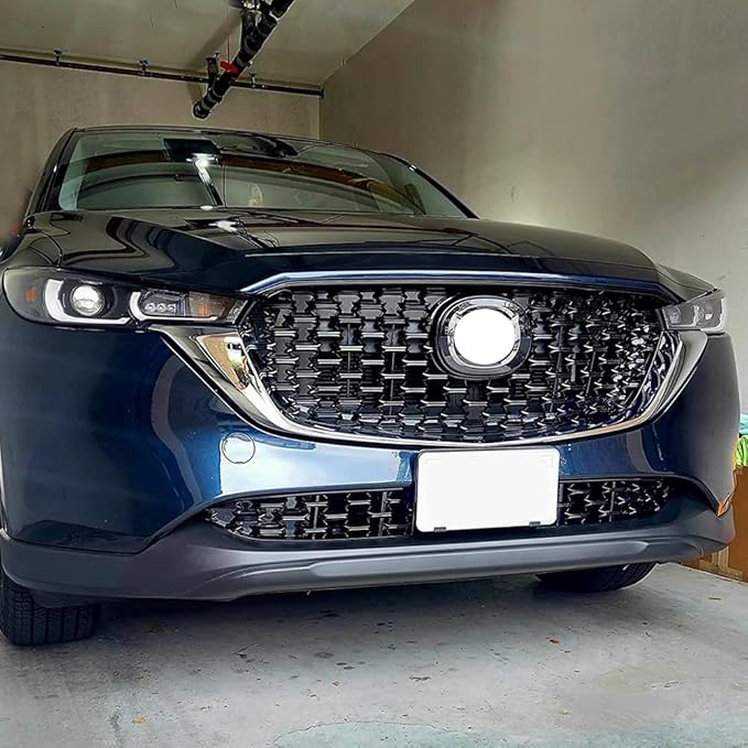 Compatible with 2022 2023 2024 2025 Mazda CX5 Accessories Front Grille Inserts Bumper Grill Guard Molding Trim (Glossy Black Not for 2017-2021)