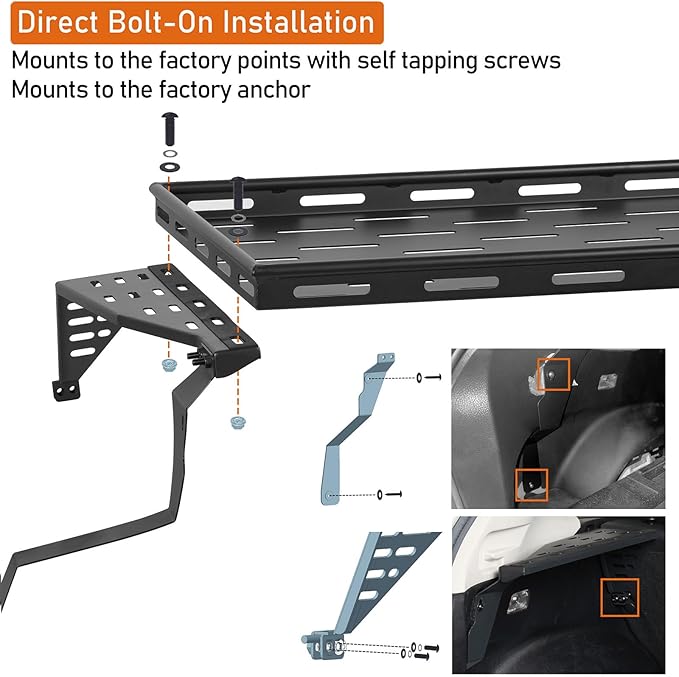 Hooke Road Crosstrek Rear Trunk Cargo Rack Basket Tray for 2013-2017 Subaru XV Crosstrek, Lightweight Steel Interior Storage Luggage Carrier