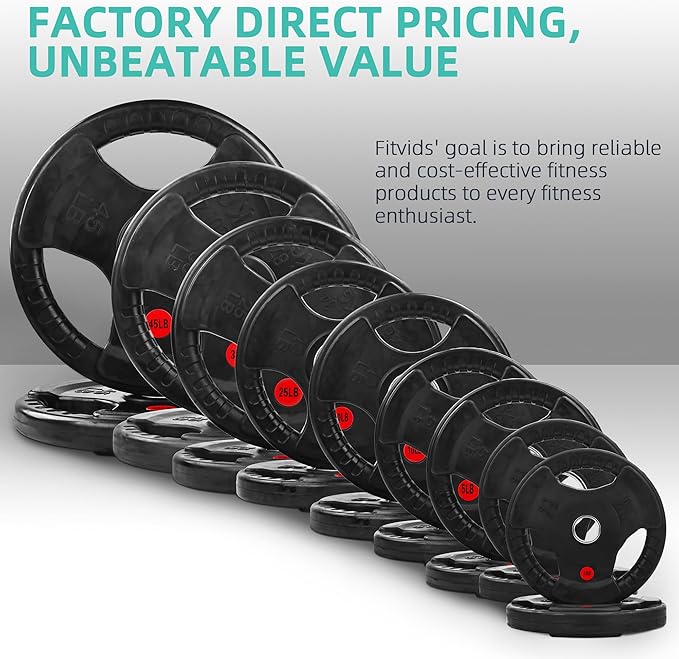 Cast Iron Standard Weight Plates Including 5FT Standard Barbell with Star Locks, 45-Pound Set (35 Pounds Plates + 10 Pounds Barbell), Multiple Styles