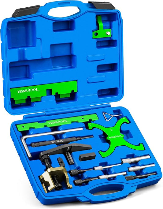 18pcTiming Tool for Ford, Engine Timing Tool Kit Camshaft Flywheel Locking Tools for Ford Fiesta Fusion Escape Mazda 1.4 1.6 1.8 2.0 Di/TDCi/TDDi ECOBOOST 1.6 Ti-VCT 1.5 1.6 VVT 2.5L Replace 303-1097