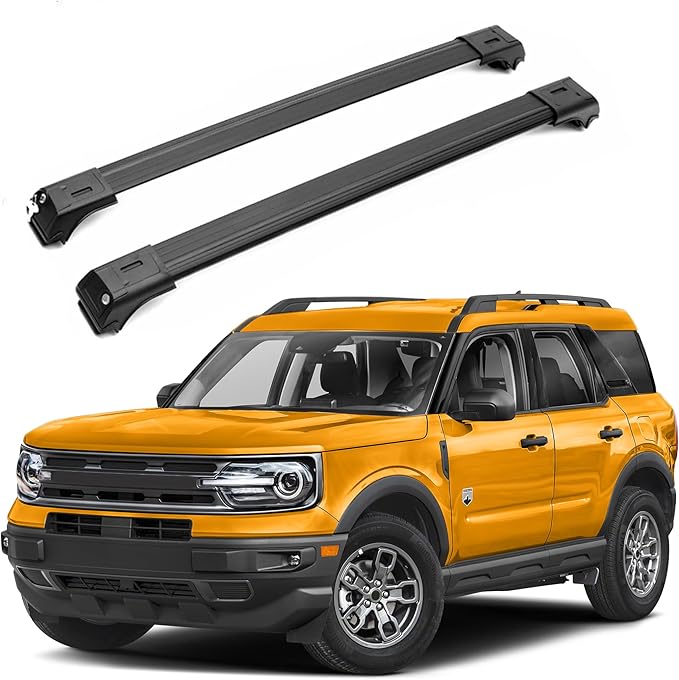 ERKUL Roof Rack Cross Bars for Ford Bronco Sport 2021-2026 Base & 2021-2026 Big Bend & 2023 Heritage Edition & 2024 Heritage & 2021 Outer Banks, Anti-Theft Lock Aluminum Crossbars for Rooftop | Black