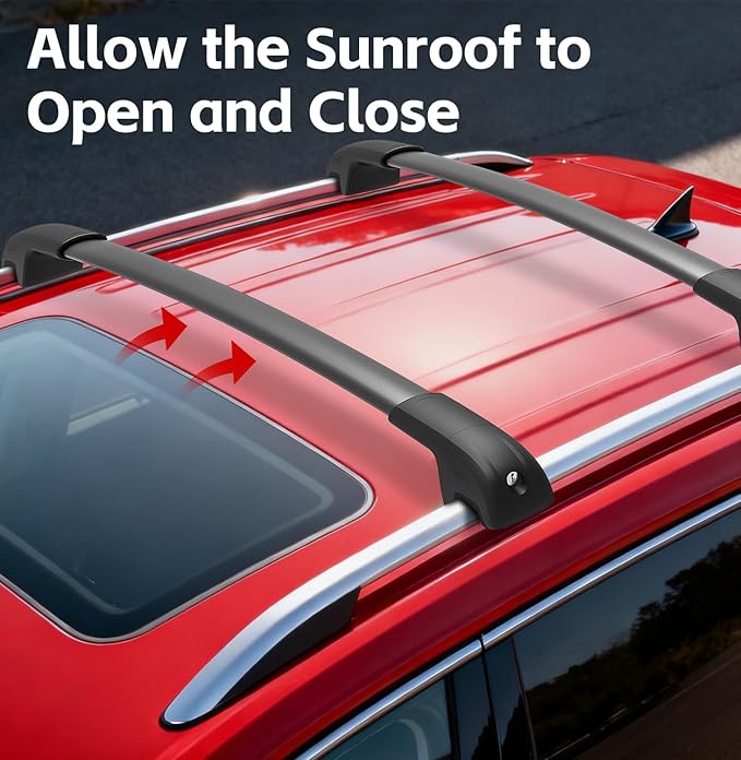 Roof Rack Cross Bars Compatible with Subaru Ascent 2019-2026 & Volkswagen VW Atlas 2017-2026, 300lbs Capacity Aluminum Anti-Rust Crossbars for Roof Cargo Luggage Carrier