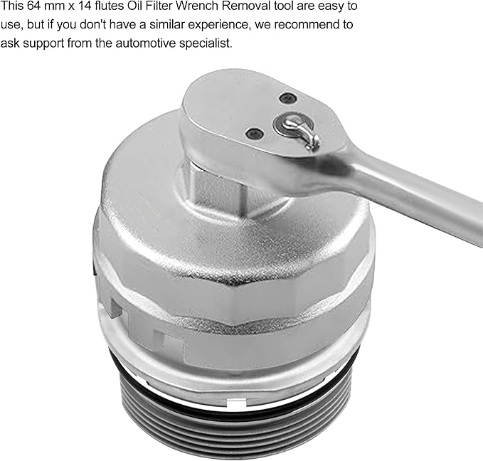 64 mm x 14 flutes Oil Filter Wrench Removal tool Compatible with Toyota GX460 IS F IS200t IS250 IS350 LS460 LS600h LX570, Lexus GX460 IS F IS200t IS250 IS350 LS460 LS600h LX570 NX300h