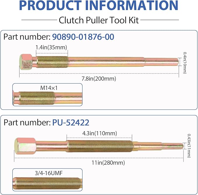 Professional Clutch Puller Tool Kit Set of 13 Models and Sizes Fit for Golf Cart, Kawasaki Mule, Arctic Cat ZR, Can-Am Maverick X3, Polaris RZR & Removal Clutch Alignment Puller Tools Kit Set