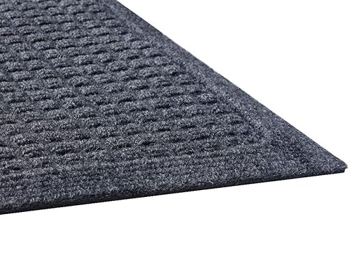 Guardian - EG040604 EcoGuard Indoor Wiper Floor Mat, Recycled Plastic and Rubber, 4' x 6', Charcoal