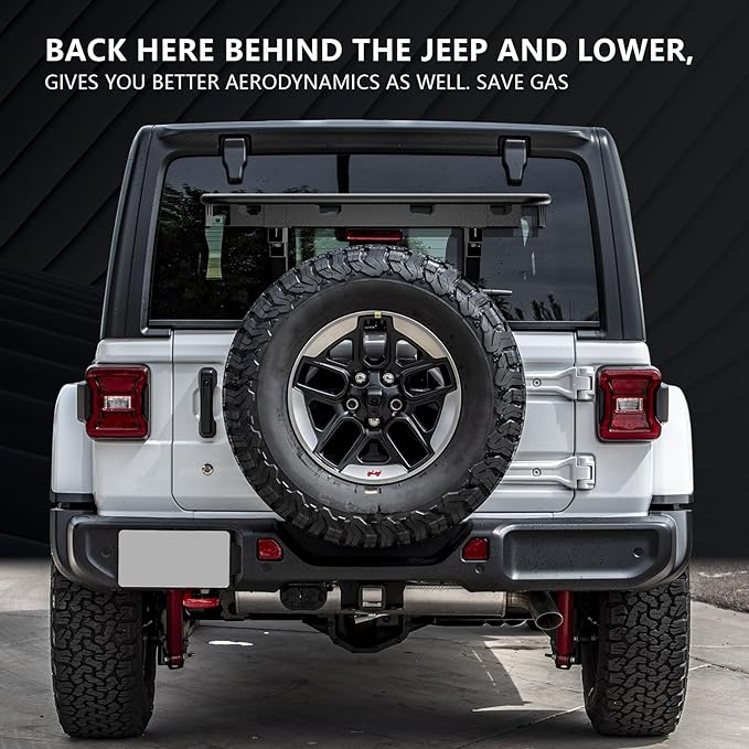 for Wrangler JL Spare Tire Cargo Rack Rear Luggage Basket on OE Tailgate Compatible with 2018 2019 2020 2021 2022 2023 2024 Jeep Wrangler JL & JLU 2/4 Doors, Cargo Storage Carrier Holder Stand