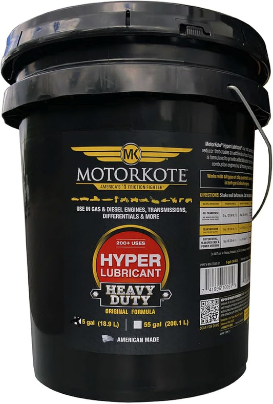 MotorKote MK-ET05G-01 Heavy Duty Hyper Lubricant, 5-Gallon, Single, Black Pail