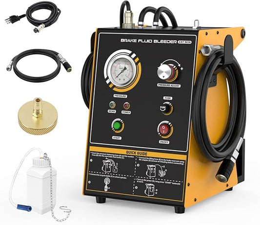 Automatic Brake Bleeder Kit,110V Brake Fluid Bleeder Machine,Fully Automatic Brake Bleeder kit,One-Person Operation,Air-Free Filling,Precise Pressure Control