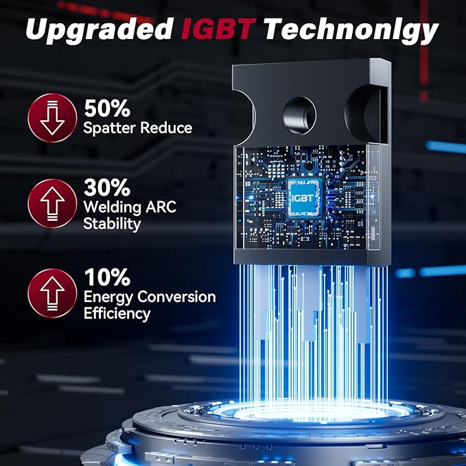 Portable MIG Welder Machine 110V: 120A Handheld Electric Welding Gun with IGBT Inverter - Flux Core Welding Machine - Hand Held Gasless Wire Feed Welding Equipment with 1 lb 0.030" Flux Core Wire