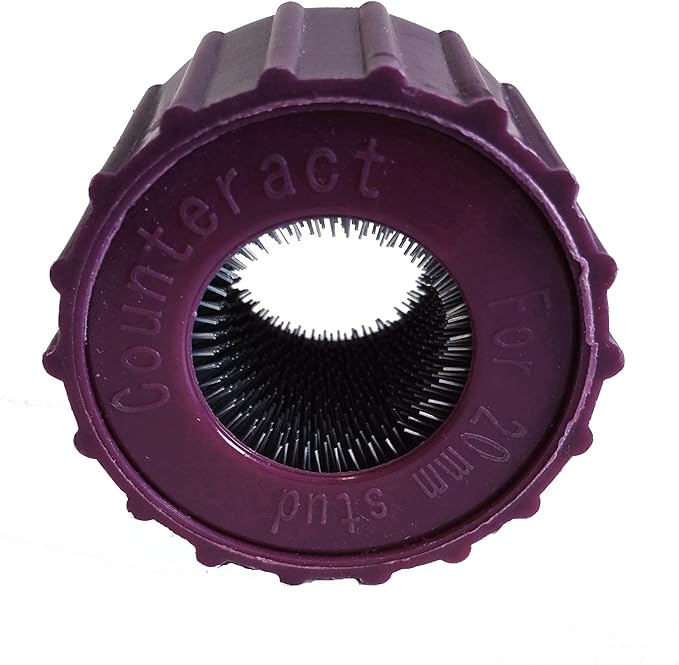 Counteract SBR20 20mm Wheel and Hub Stud Cleaning Tool Inserts for SBCT22, Cleans Surface Rust, Corrosion, Debris on Commercial Trucks, RV's and Bus, 2pk