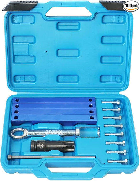 Engine Timing Tool Set Camshft Aligning Locking Tool Compatible with Mercedes Benz M157 M276 M278 with T100 and Injector Removal Puller Tool