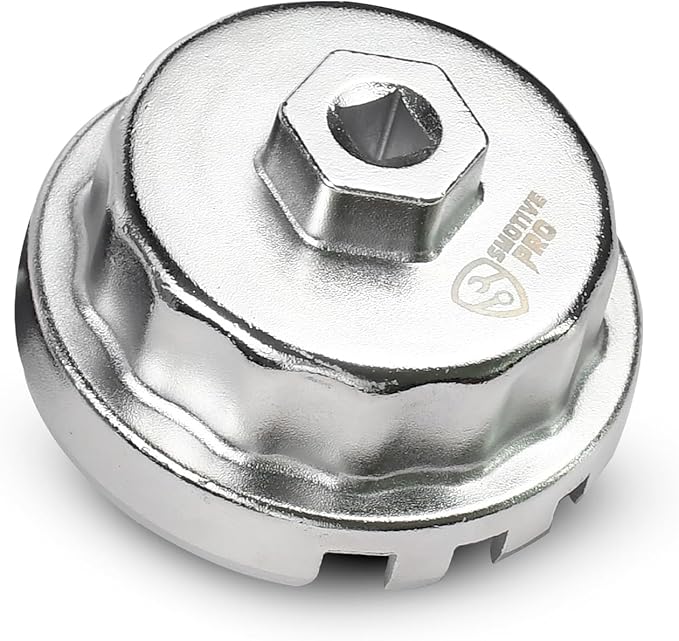 64mm Toyota Oil Filter Wrench,14 flute Cap Style oil filter removal tool for Toyota, Camry, Lexus, Tundra, 4Runner, Highlander, RAV4 and More with 2.5L to 5.7L Engines
