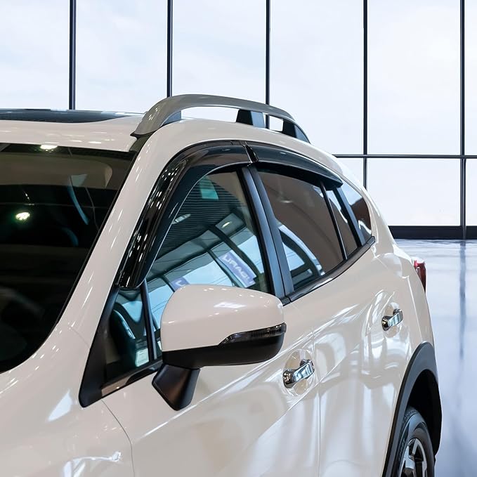 CLIM ART Incredibly Durable Rain Guards for Subaru XV Crosstrek/Subaru Impreza 2017-2023 Hatchback, Original Tape-on Window Deflectors, Vent Deflector, Window Visors, Car Accessories, 4 pcs. - 418122