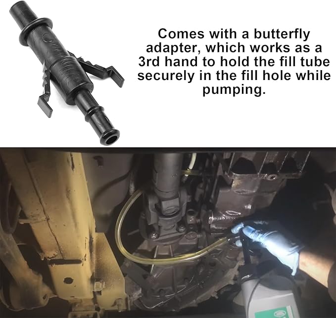 Bolaxin Fluid Pump for Standard Quart Bottles, 3rd Hand Adapter, Transfer Gear Oil Transmission and Differential Fluid