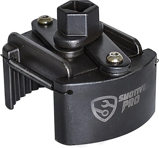 Universal Oil Filter Wrench Set for 80mm-105mm, Adjustable Oil Filter Removal Tool Cap 1/2" with 2 Durable Non Slip Serrated Jaws Special Design