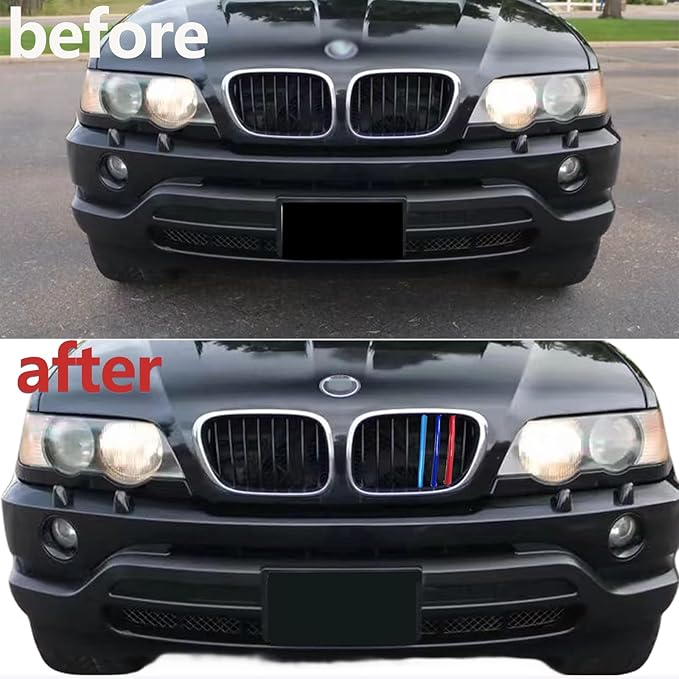 Automotive Grill Inserts for BMW x5 E53 1999-2003 (8 Grilles),Front Grill Accessories