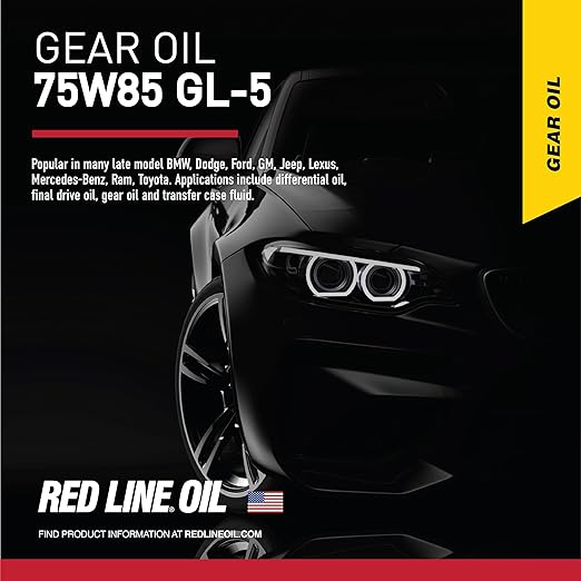 Red Line 50106 75W85 GL-5 Full Synthetic Gear Oil for Hypoid Limited Slip Differentials - 5 Gallon Pail