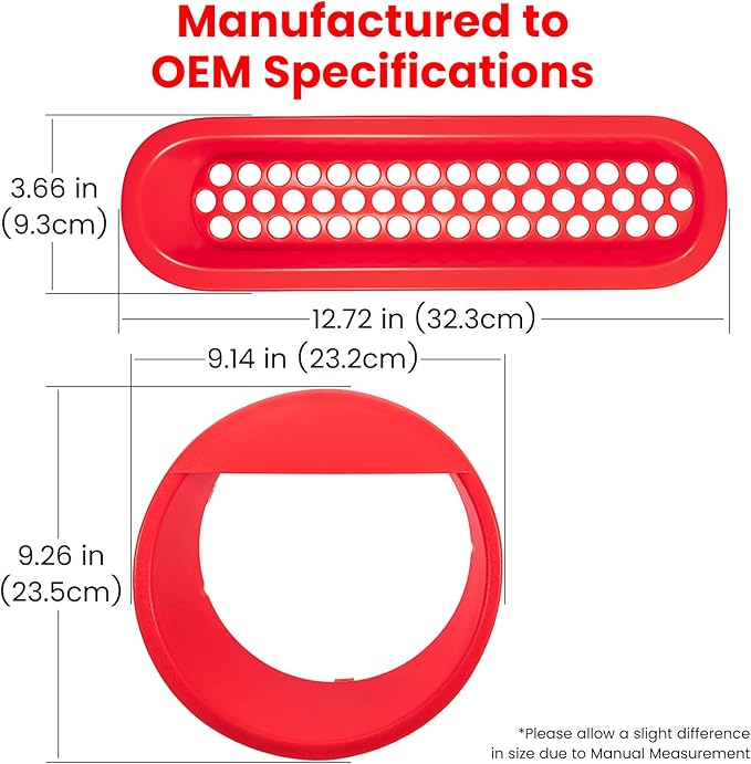 Front Grille Mesh Inserts & Headlight Cover for Jeep Wrangler JK JKU Sport Freedom Rubicon Sahara Unlimited 2007-2018 Exterior Accessories Clip-in Grille Guard Headlight Bezels Trim (Matte Red)